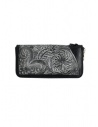 Gaiede black leather wallet decorated in silver shop online wallets