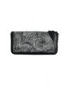 Gaiede portafogli in cuoio nero decorato in argentoshop online portafogli