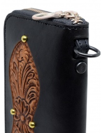 Gaiede black leather wallet decorated in natural leather wallets buy online
