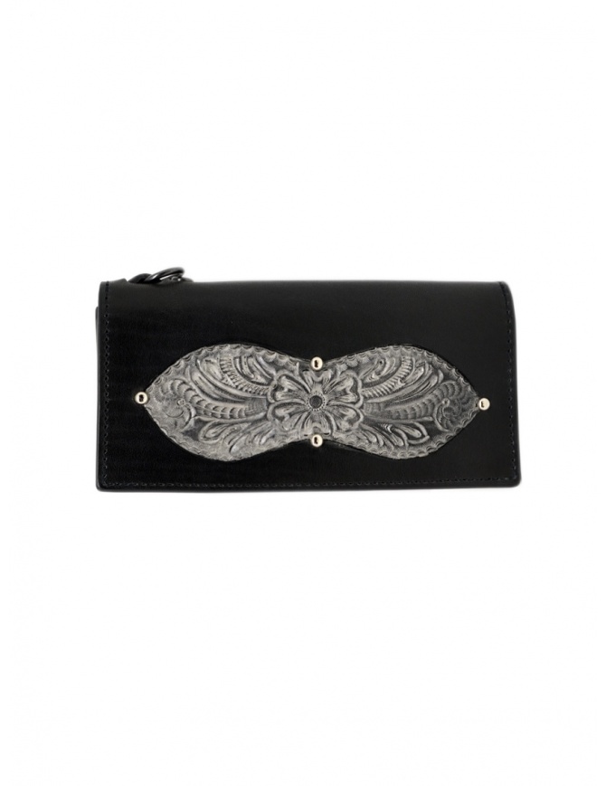 Gaiede silver and black leather wallet sachet ATCW005 BLACKxSILVER wallets online shopping
