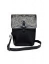 Gaiede borsa in pelle con patta decorata in argento acquista online ATCB002 BLACKxSILVER