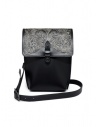 Gaiede leather bag with flap decorated in silver buy online ATCB002 BLACKxSILVER
