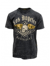 Rude Riders t-shirt grigia con stampa Speed Shop R04012 10009 TSHIRT BLACK order online