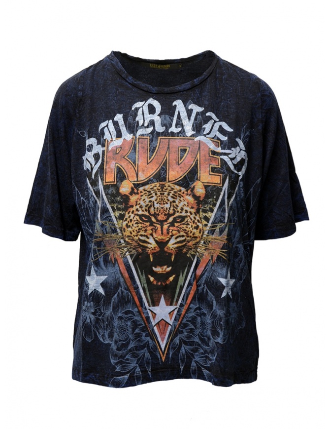 Rude Riders t-shirt Burned Rude blu R04522 86516 TSHIRT ROYAL