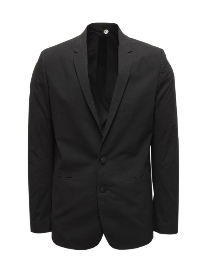 Label Under Construction black cotton blazer 35FMJC104 CO186B 35/BK mens suit jackets online shopping