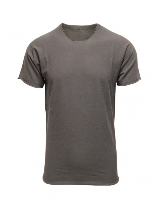 Label Under Construction grey cotton t-shirt 35YMTS318 CO207 35/MG-BK mens t shirts online shopping