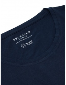 Selected Homme navy organic cotton t-shirt buy online