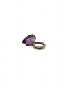 Kioukas silver ring with amethyst shop online jewels