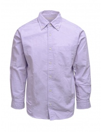 Morikage camicia lilla con retro a quadretti E-081022-1 MRKGS