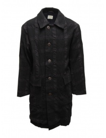 Mens coats online: Sage de Cret dark gray checked coat