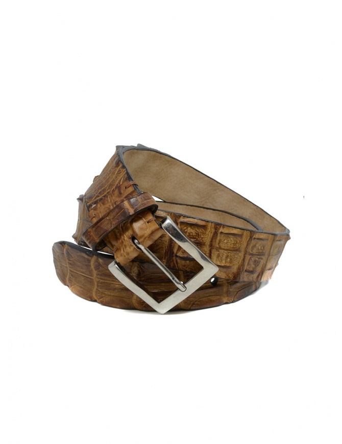 Post&Co PR43CO cognac crocodile leather belt PR43CO COGNAC belts online shopping