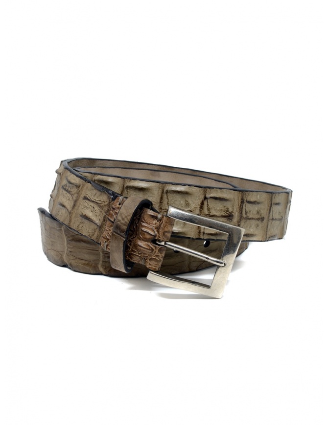 Post&Co PR43CO beige crocodile leather belt PR43CO CORROSIONE belts online shopping