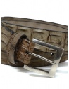 Post&Co PR43CO beige crocodile leather belt shop online belts