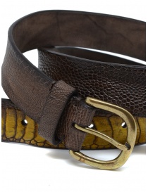 Post&Co TC317 belt in dark brown ostrich leather buy online