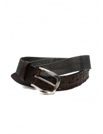 Post&Co TC366 belt in metal and brown crocodile leather TC366 TMORO