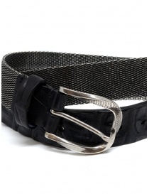 Post&Co TC366 belt in metal and black crocodile leather