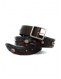 Post&Co 7815 leather belt with embedded pearls 7815 TMORO
