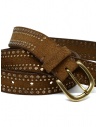 Post&Co 8122CR cognac suede belt with studs shop online belts