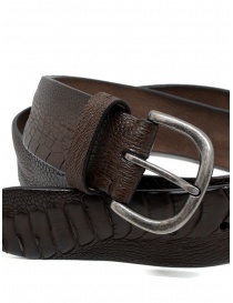 Post&Co TC316 belt in dark brown and brown ostrich leather buy online