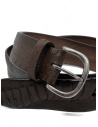 Post&Co TC316 belt in dark brown and brown ostrich leather shop online belts