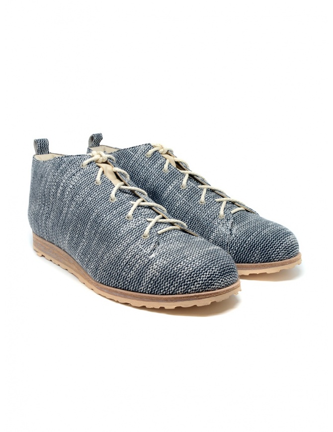 Scarpe Petrosolaum in tessuto bianco e nero 8185-PTR2 BLK calzature uomo online shopping
