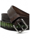 Post & Co cintura TC317 in pelle di struzzo marrone e verdeshop online cinture