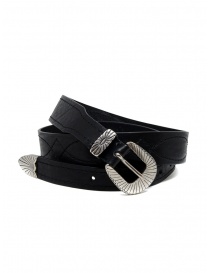 Post & Co TEX005 cintura in pelle nera e metallo TEX005 NERO ordine online