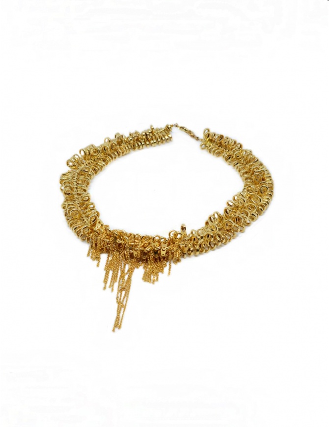 Kyara necklace with small gold-plated carabiners KP-N001-1-1 KYARA jewels online shopping