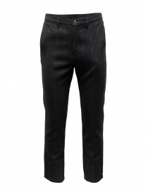 Golden Goose pantaloni grigi in lana a righe G27U502.A5 order online