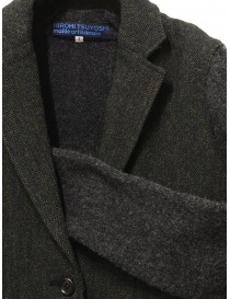 Hiromi Tsuyoshi herringbone green wool blazer-cardigan price