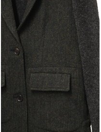 Hiromi Tsuyoshi herringbone green wool blazer-cardigan womens suit jackets buy online