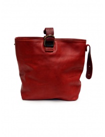 Borse online: Guidi WK06 borsa a secchiello in pelle di cavallo rossa