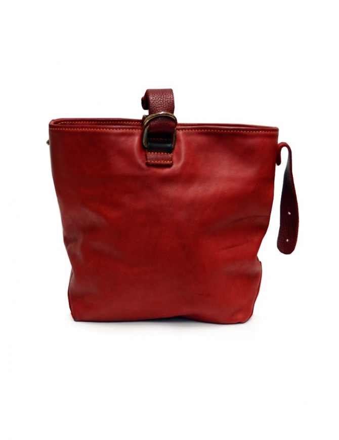 Guidi WK06 bucket bag in red horse leather WK06 SOFT HORSE FULL GRAIN 1006T