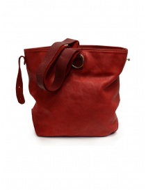 Guidi WK06 borsa a secchiello in pelle di cavallo rossa