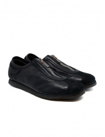 Calzature donna online: Guidi RN01PZ scarpa bassa nera con cerniera