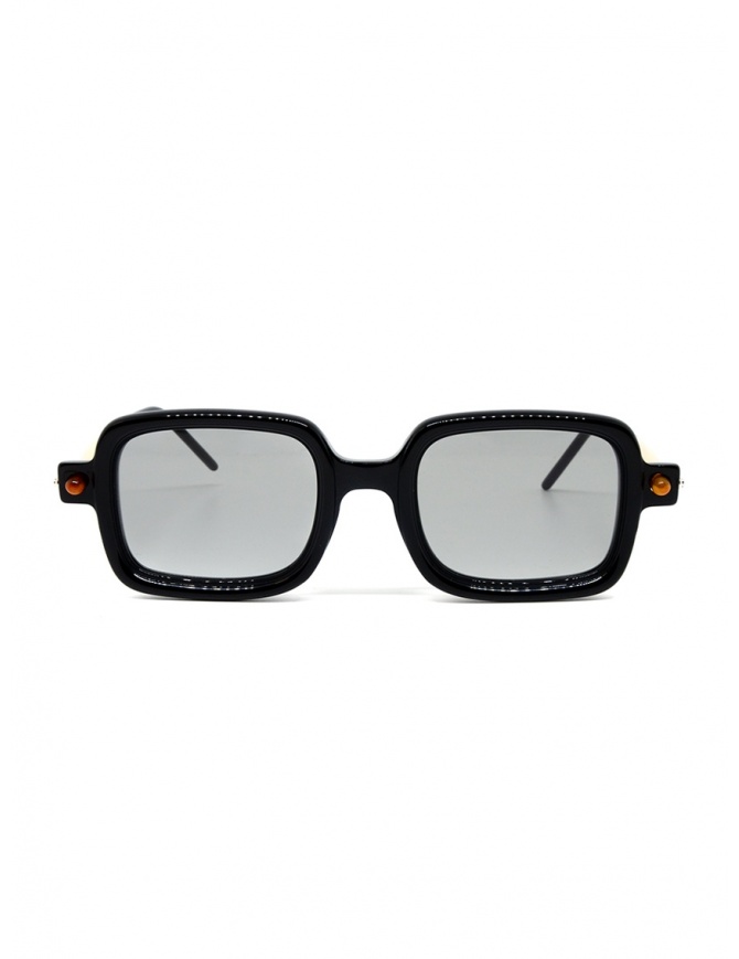 Kuboraum P2 BS black and cream rectangular sunglasses P2 50-22 BS glasses online shopping