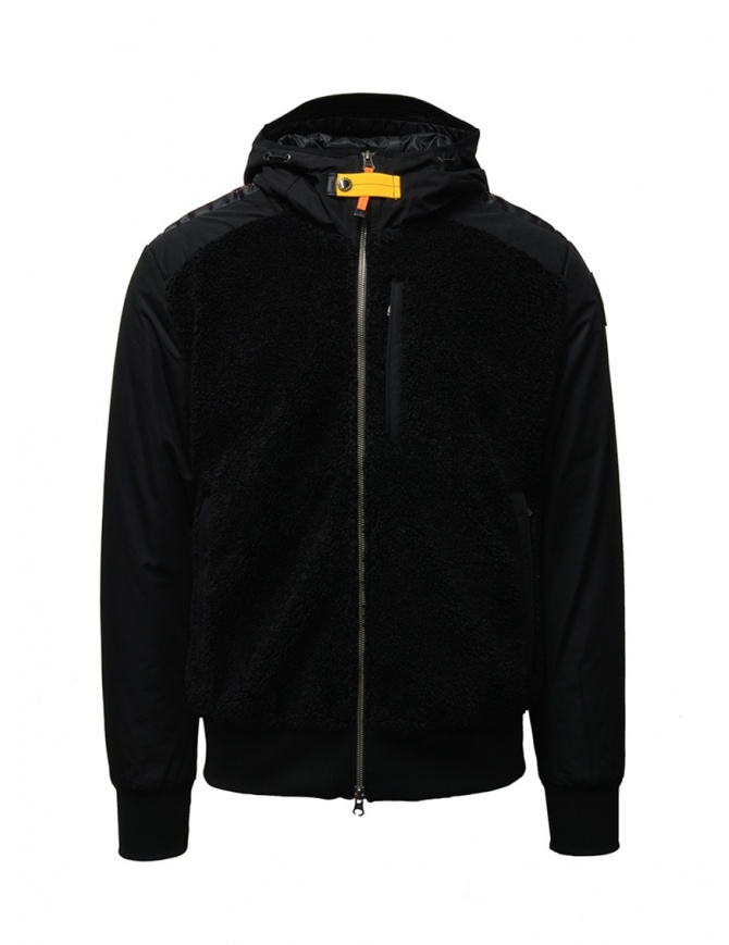 Parajumpers Rhino black bomber jaket with hood PMFLEPF02 RHINO BLACK 541 mens jackets online shopping