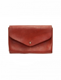 Guidi portafoglio a bustina in pelle di cavallo rossa EN02 HORSE FG WALLET 1006T