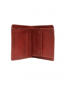 Guidi portafoglio PT3 in pelle di canguro rossa portafogli acquista online