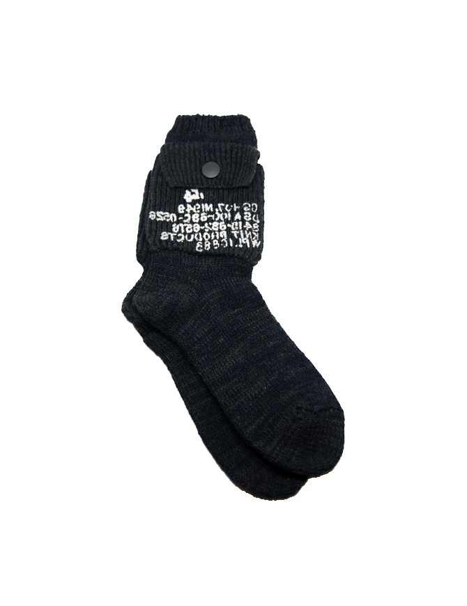Kapital black socks with side pocket EK-1209 I-B