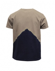 Kapital khaki t-shirt with blue Mount Fuji and climber buy online