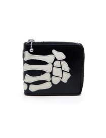 Kapital black leather wallet with hand skeleton K2005XG551 BLK