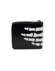 Kapital black leather wallet with hand skeleton buy online