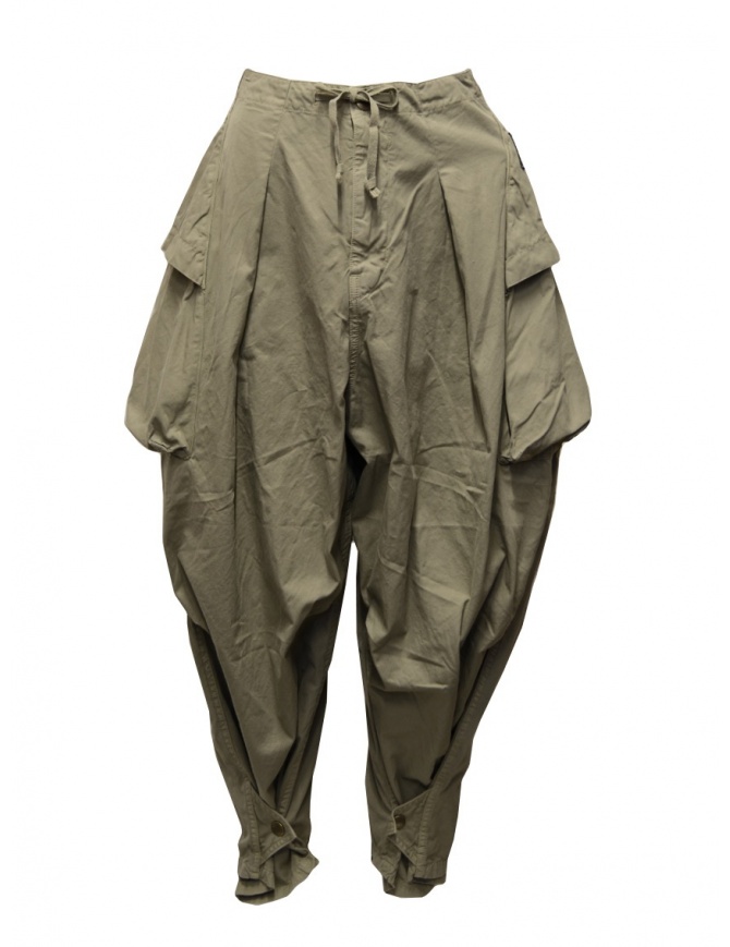 Kapital khaki wide pants with side pockets K2005LP197 KHA womens trousers online shopping