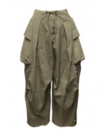 Kapital khaki wide pants with side pockets womens trousers buy online