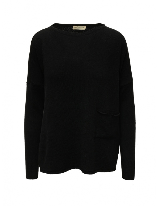 Ma'ry'ya pullover nero con tasca YDK019 9BLACK maglieria donna online shopping