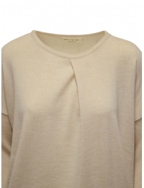 Ma'ry'ya maglia beige chiaro con piega frontale