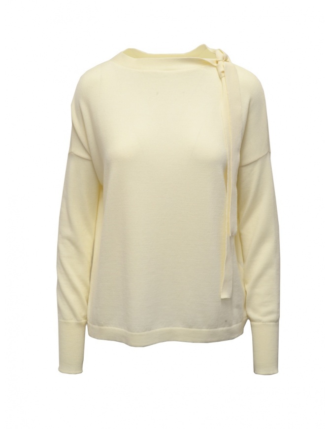 Ma'ry'ya white shirt with ribbons at the neck YDK031 2MILK women s knitwear online shopping