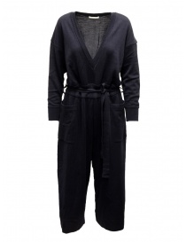 Hiromi Tsuyoshi blue wool and silk jumpsuit RM20-003 NAVY