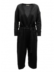 Hiromi Tsuyoshi jumpsuit in black wool and silk RM20-003 BLACK